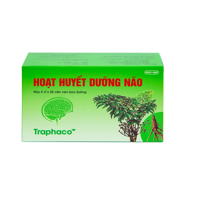 Hoạt Huyết Dưỡng Não Bao Đường Traphaco (H/100V)
