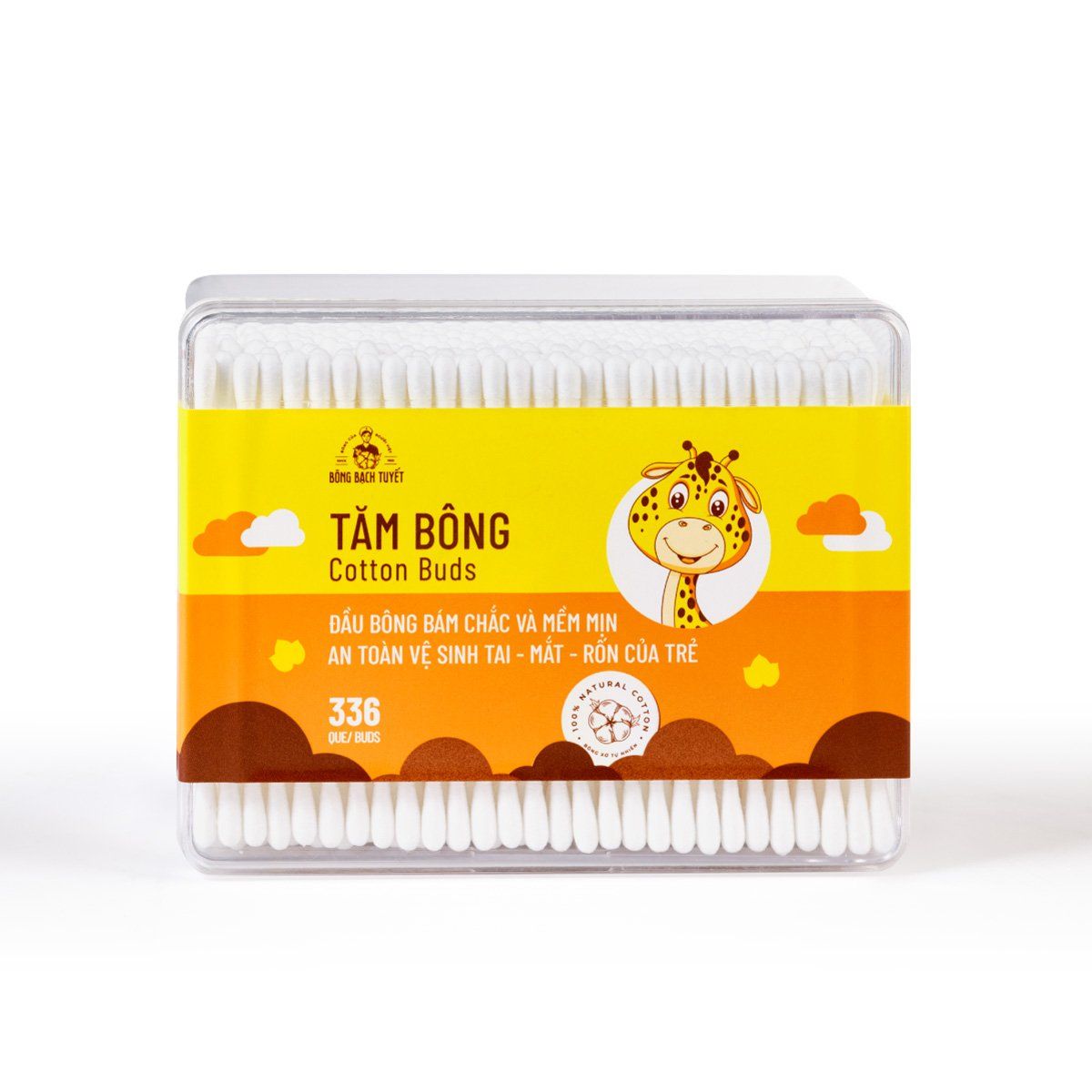 Tăm Bông Bạch Tuyết Trẻ em Hộp vuông (H/336Q)