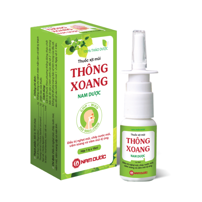 Xịt Mũi Thông Xoang Nam Dược (C/15ML)