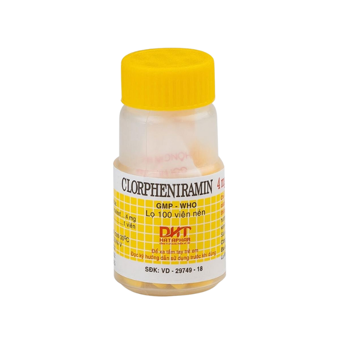 Clorpheniramin 4MG Hataphar (Lọ/100v)