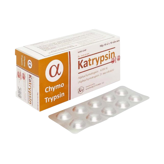 Katrypsin 4200 IU Khapharco Vỉ Nhôm (H/100V)