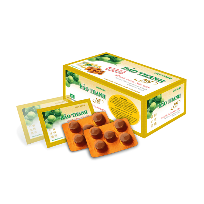 Kẹo Ngậm Bảo Thanh Hoa Linh Vàng (H/100V)