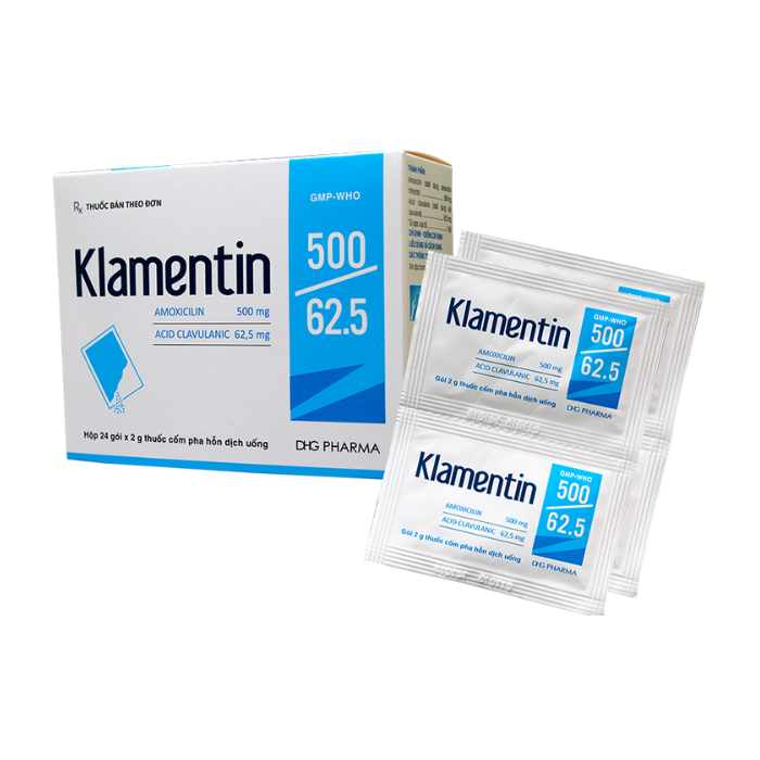 Klamentin 500/62.5 (Hộp 24 gói)