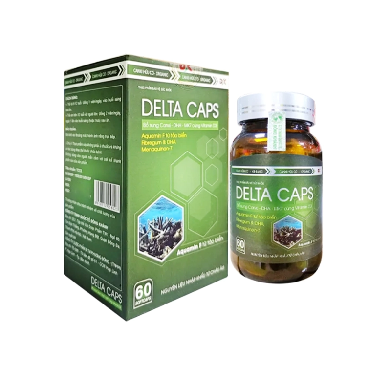 Viên uống bố sung Canxi Delta Caps (Lọ 60 viên)