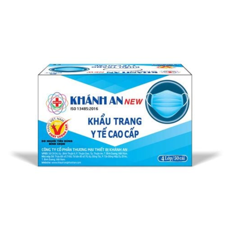 Khẩu trang y tế 4 lớp New Khánh An trắng (H/50c)