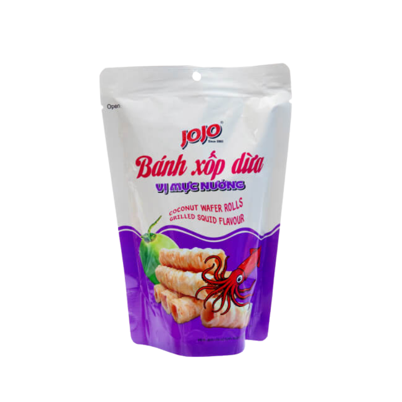 Bánh xốp dừa vị mực nướng JoJo 55g