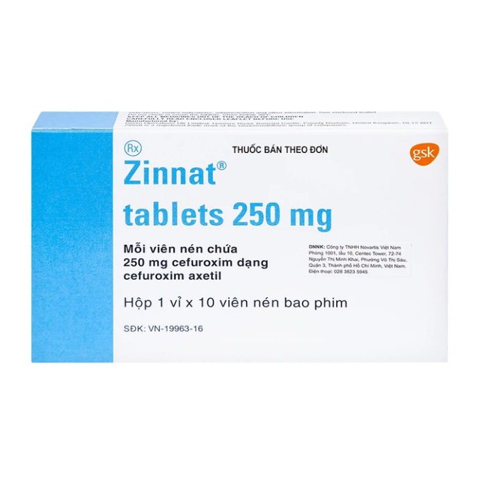 Zinnat 250mg GSK (H/10V)