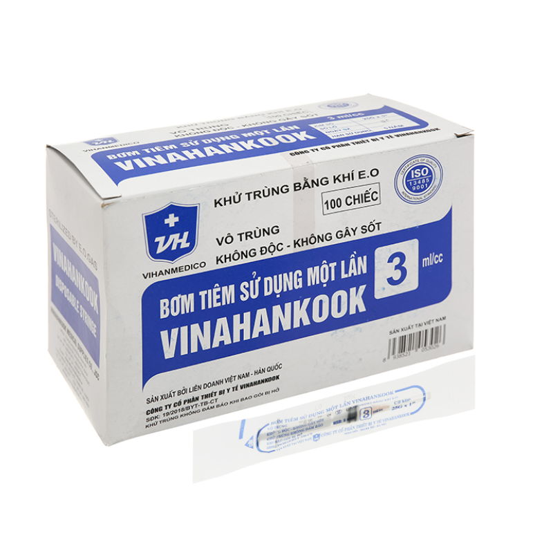 Bơm Tiêm 3cc 25G Vinahankook (H/100A)