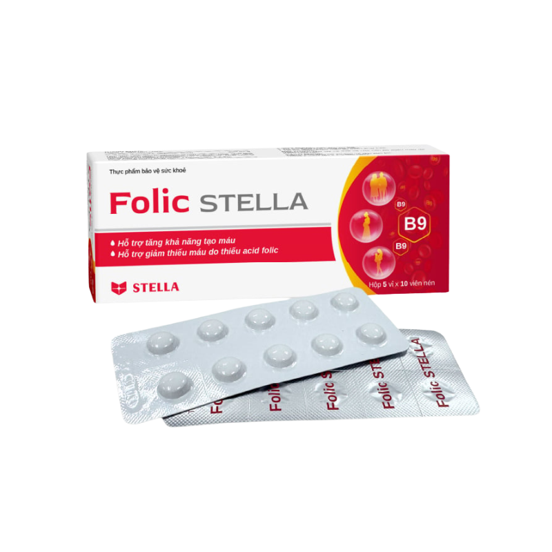 Folic STELLA bổ sung Sắt (H/50v)