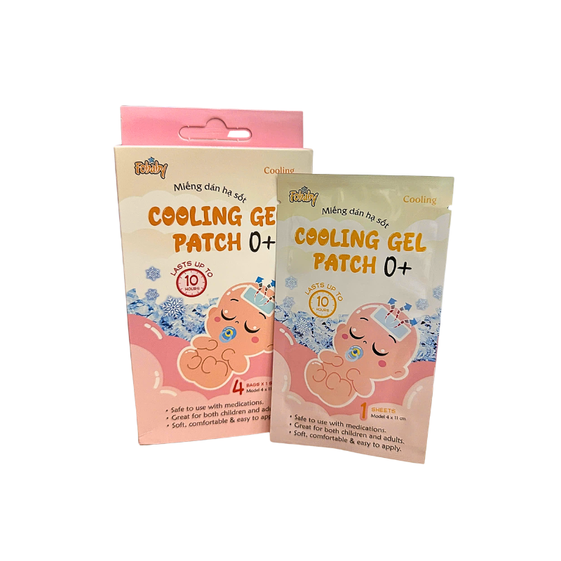 Miếng dán hạ sốt Cooling Gel Patch Fobaby 0+ (H/4M)