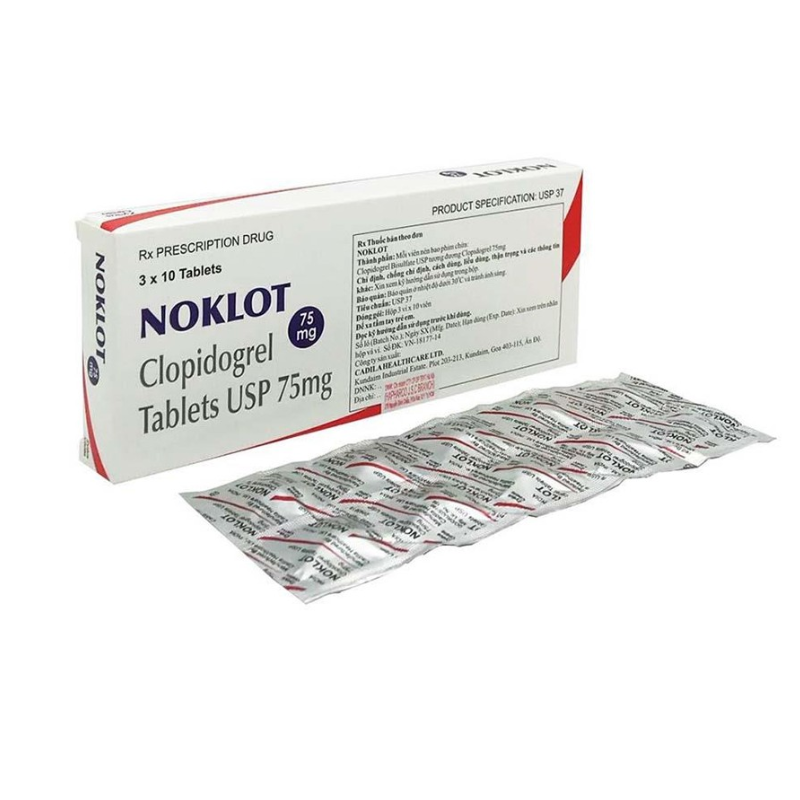 Noklot Clopidrogel 75mg Cadila Pharm (H/30v)