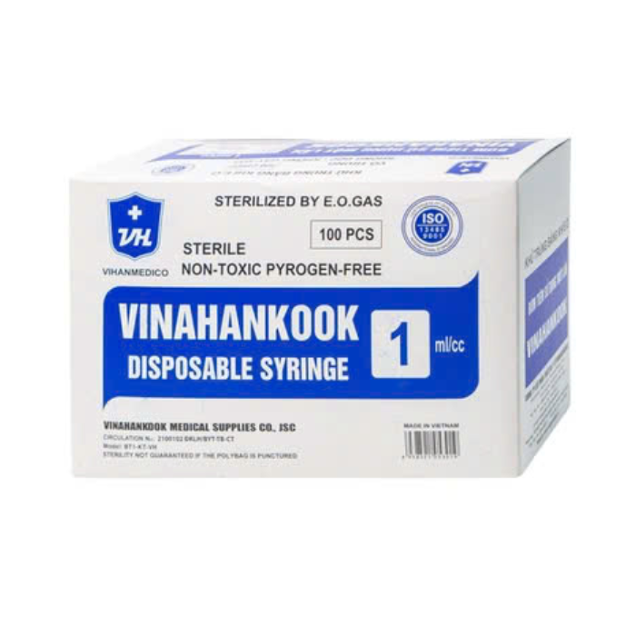 Bơm tiêm 1cc Vinahankook (H/100c)