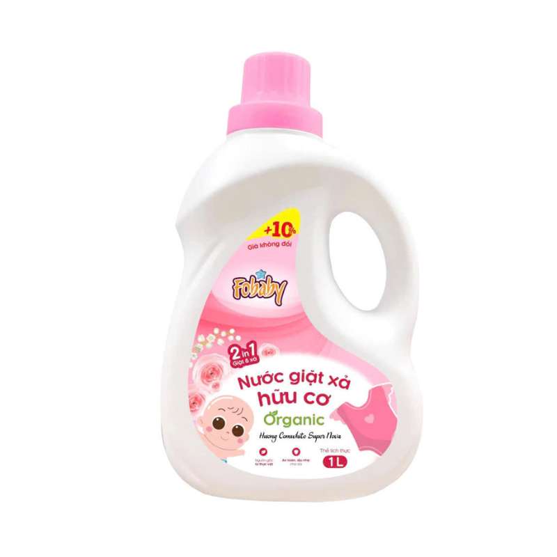 Nước giặt xả hữu cơ Fobaby  Hương Comwhite 3.6L