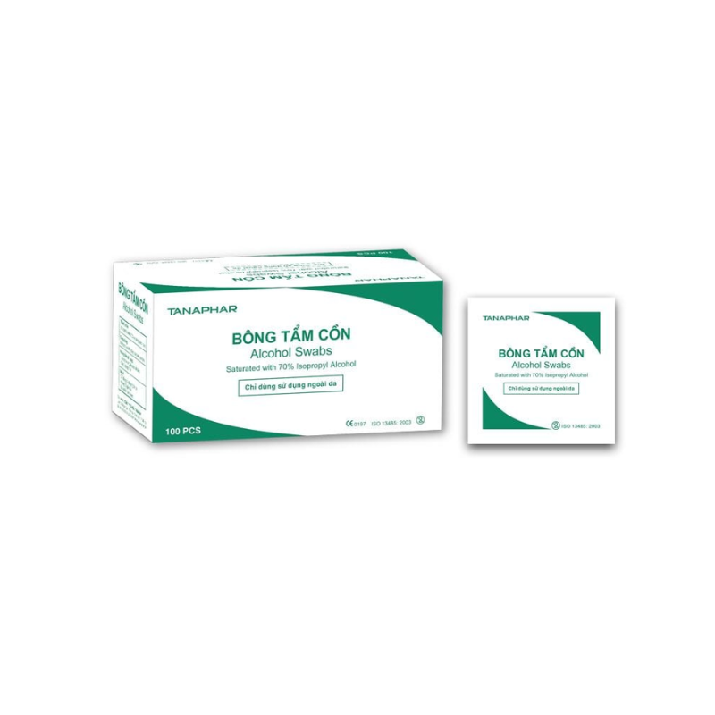 Bông Tẩm Cồn Alcohol Swab Tanaphar (H/100M)