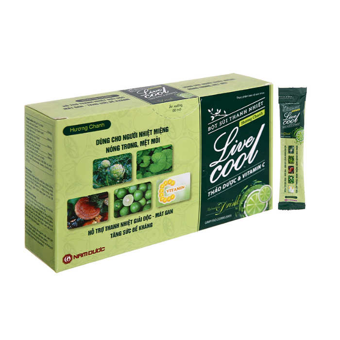 Bột Sủi Thanh Nhiệt Live Cool Hương Chanh Nam Dược (H/10G)
