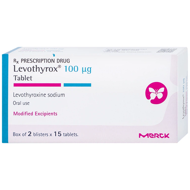 Levothyrox 100 Merck (Hộp 2 vỉ x 15 viên)
