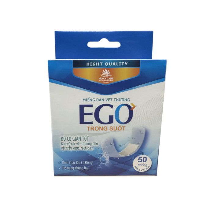 Miếng dán vết thương Ego trong suốt Novacare (H/50 miếng)