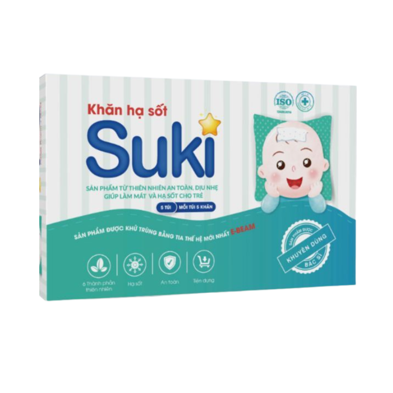 Khăn Lau Hạ Sốt Thải Nhiệt SUKI