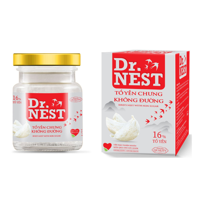 Yến Sào Không Đường Dr.Nest 16% (Lọ)