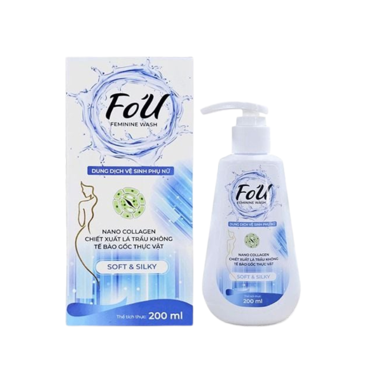 Dung dịch vệ sinh phụ nữ Fo'U Soft & Silky Hương dịu nhẹ (200ml)