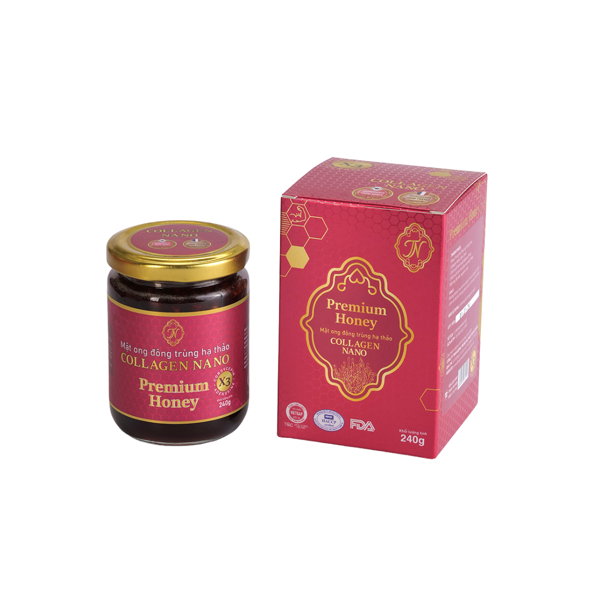 Mật Ong Đông Trùng Hạ Thảo Collagen Nano (H/240gr)