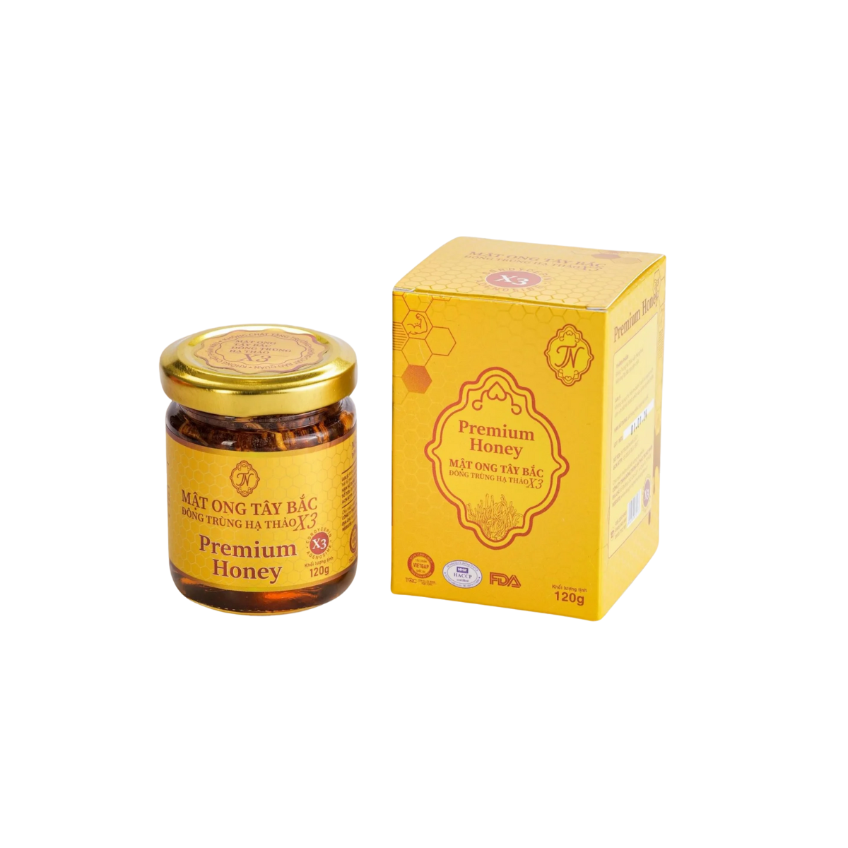 Mật Ong Tây Bắc Đông Trùng Hạ Thảo X3 (Hũ 240gr)