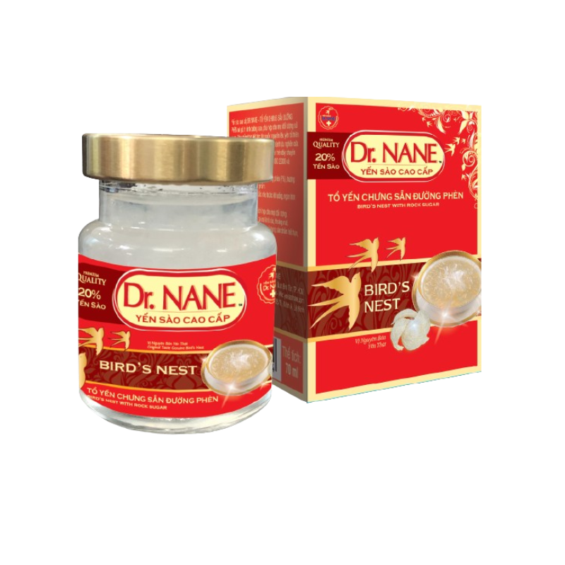 Yến sào Dr. Nane Đường phèn 20% (Lọ 70ml)