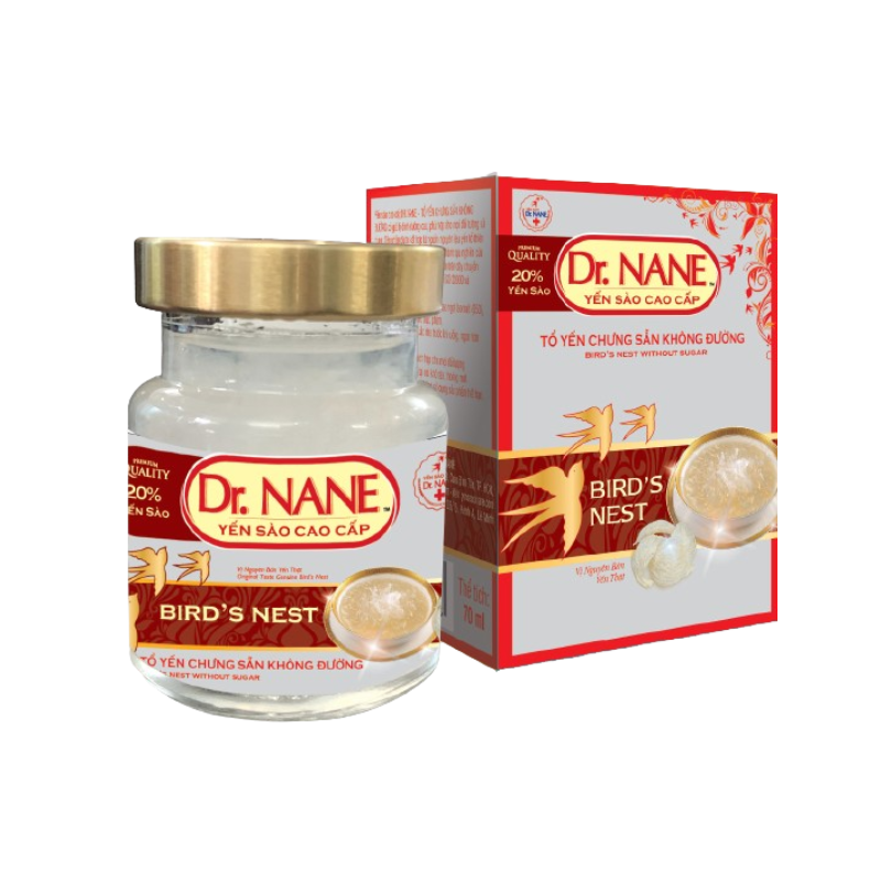 Yến sào Dr. Nane Không Đường 20% (Lọ 70ml)