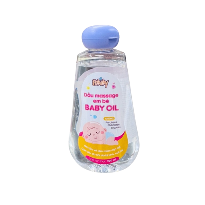 Dầu Massage em bé baby Oil Fobaby 200ml