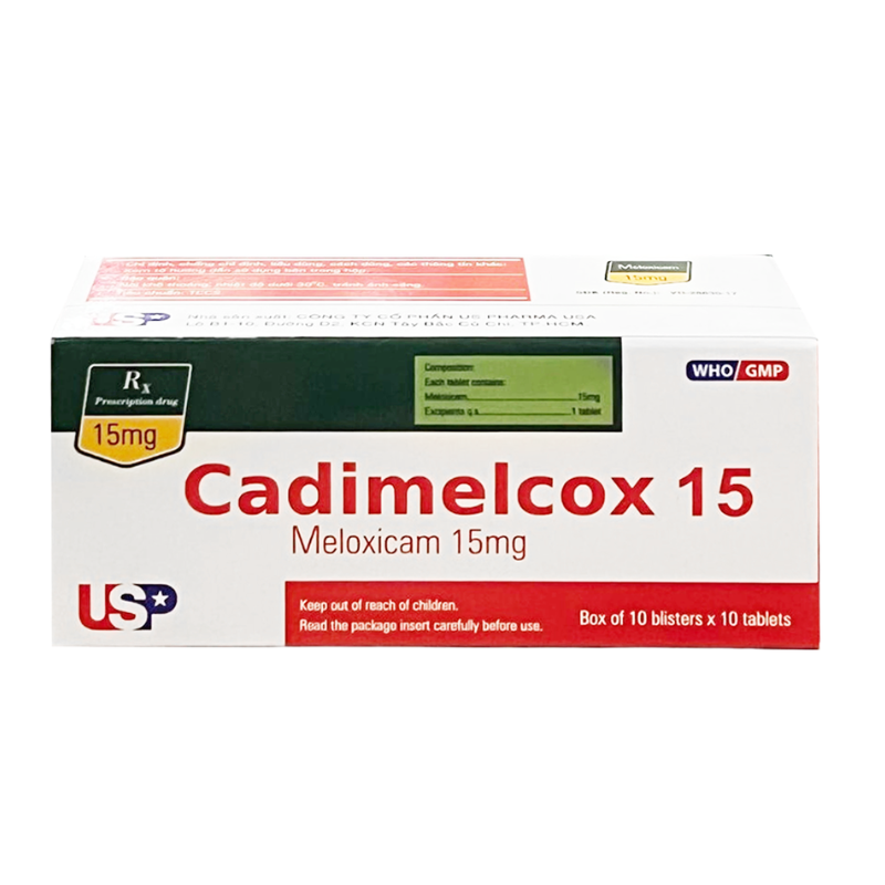 Cadimelcox 15mg Meloxicam USP (H/100v)