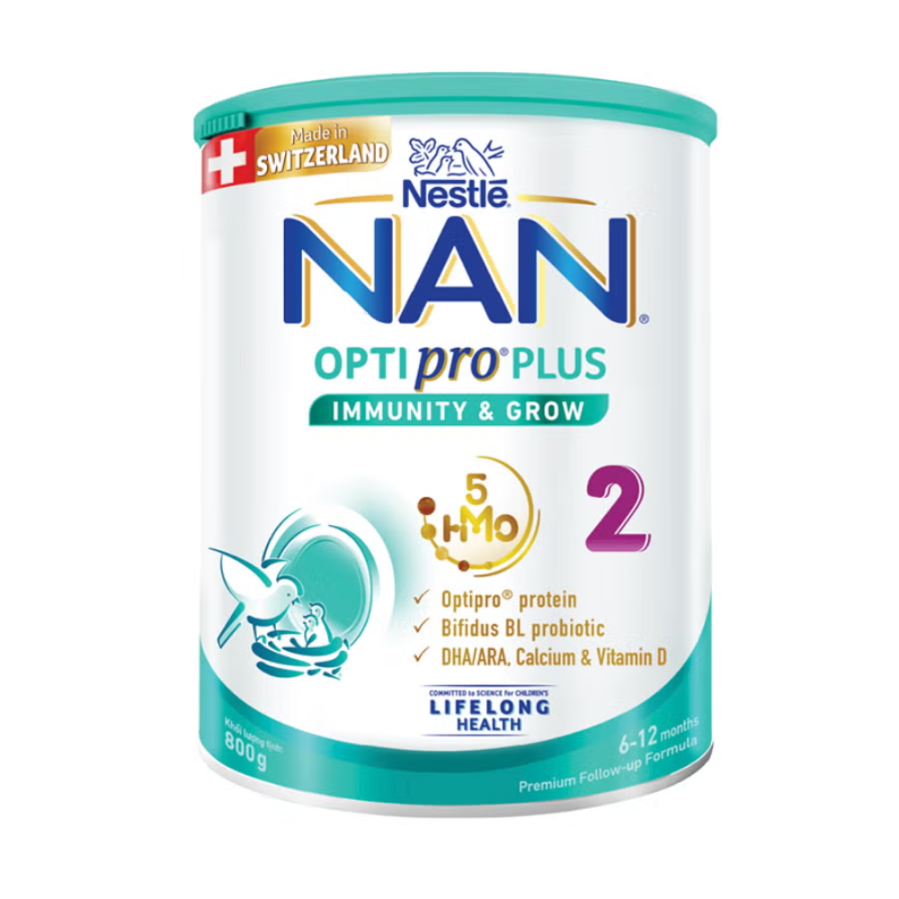 Sữa Nan Optipro Plus số 2 Thụy Sĩ 800gr