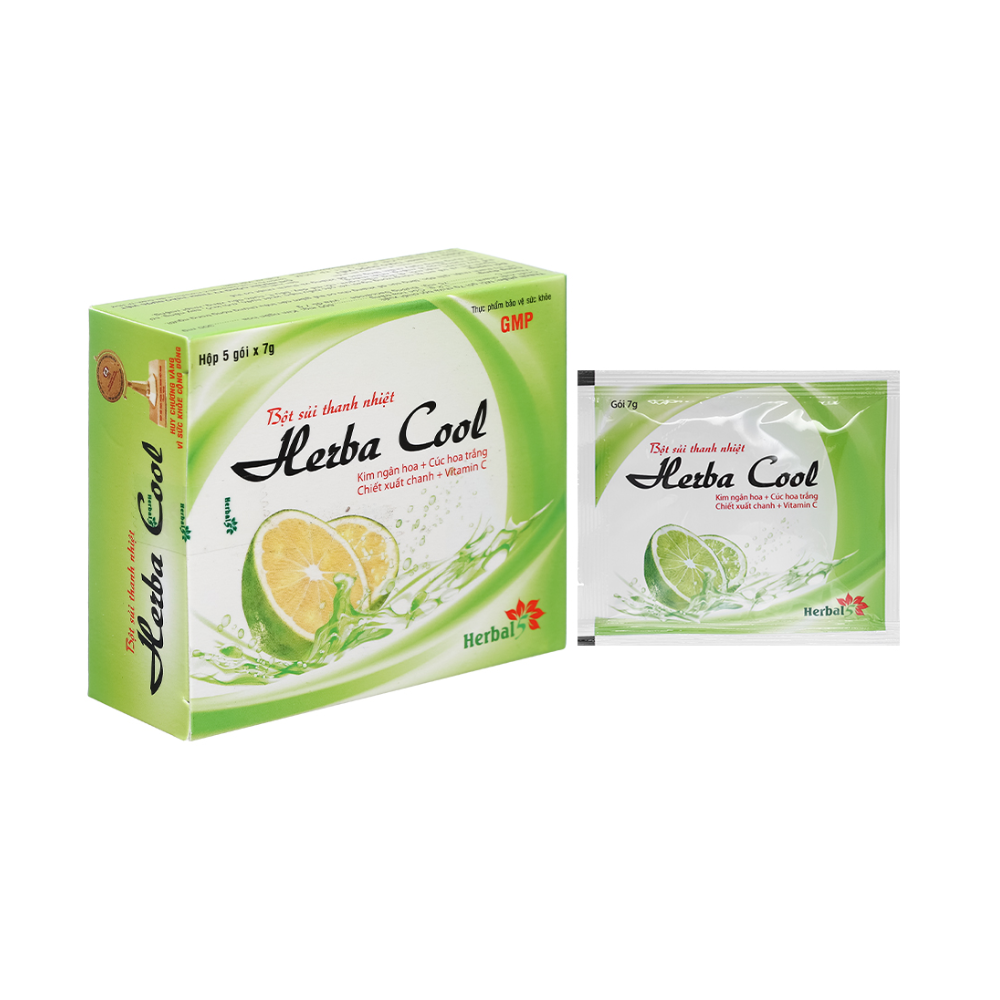 Bột sủi thanh nhiệt Herba Cool vị Chanh (H/5gói)
