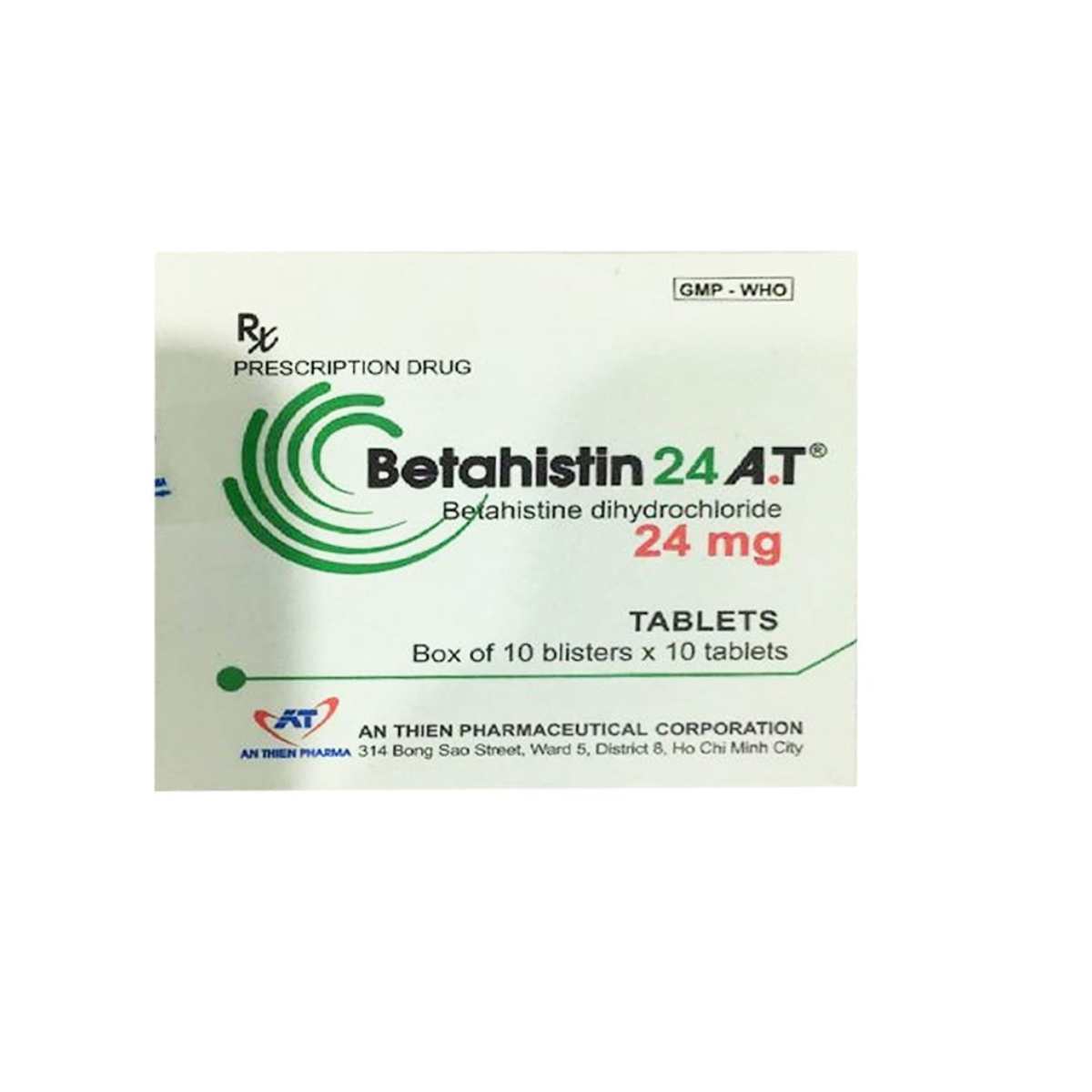 Betahistin 24mg A.T (H/100v)