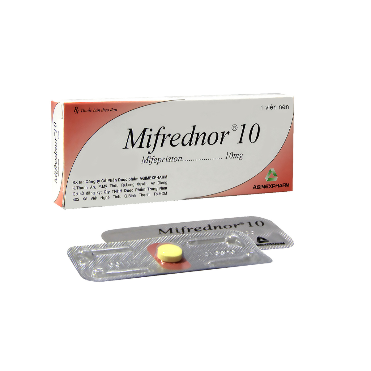 Mifrednor 10 Agimexpharm (Hộp 1 viên)