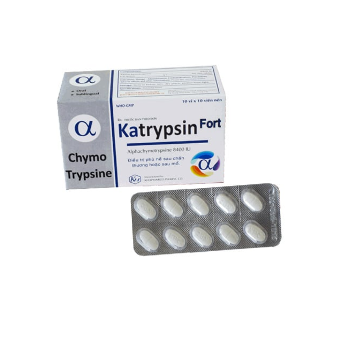 Katrypsin Fort 8400IU Kharphaco vỉ thường (H/100v)