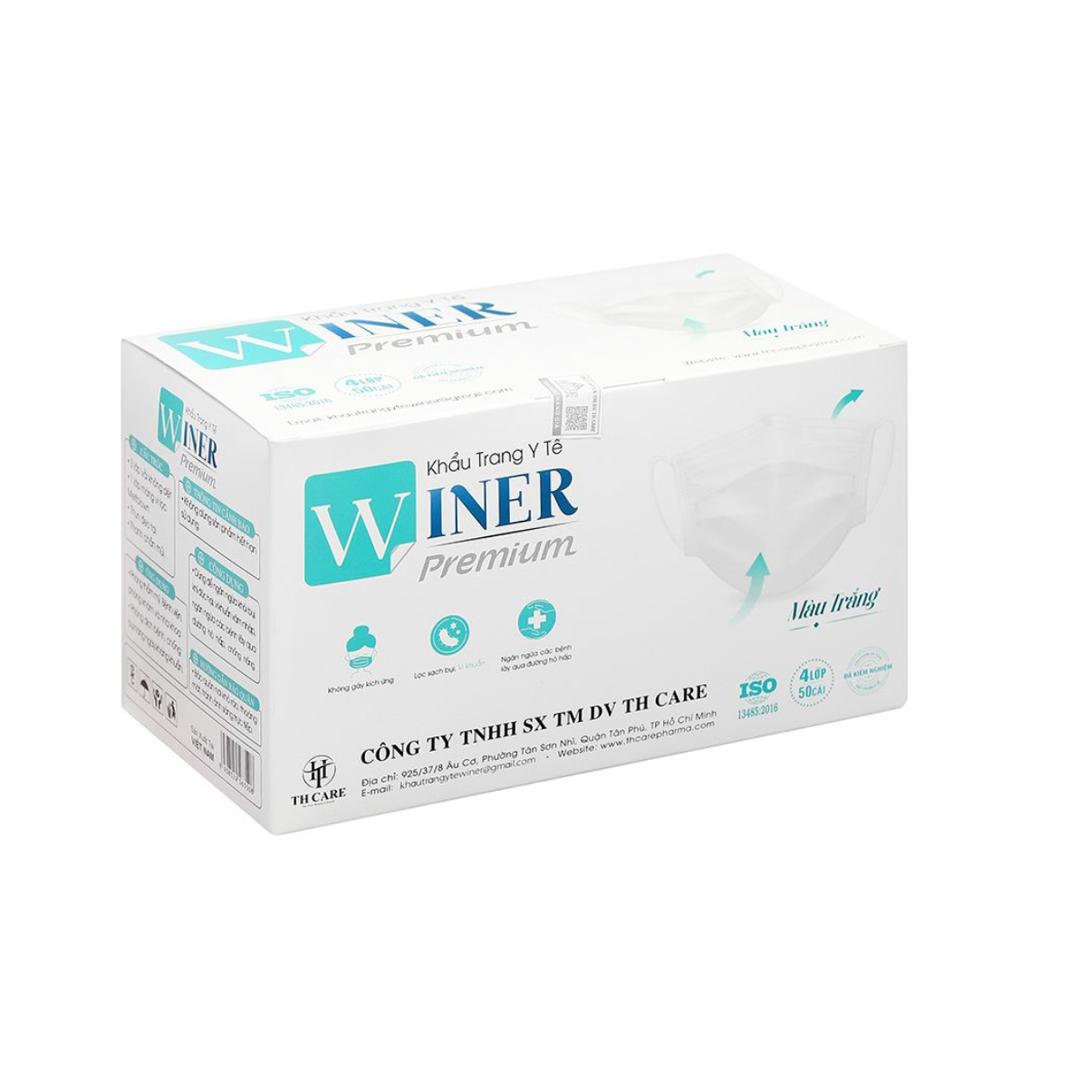 Khẩu trang y tế 4 lớp Winner Premium Trắng (H/50c)