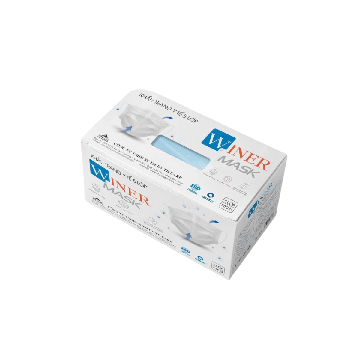 Khẩu trang Y tế 5 lớp Winer (H/50c) Trắng, Xanh, Xám