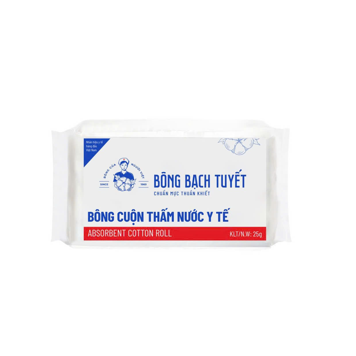 Bông Cuộn Thấm Nước Y Tế Bạch Tuyết (G/25GR)